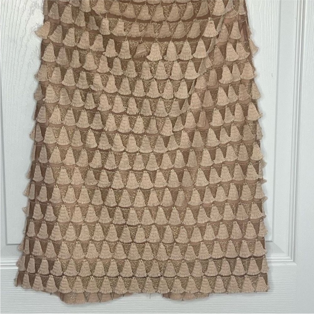 Lulu's Strapless Ruffle Textured Dress in Tan - Picture 5 of 16